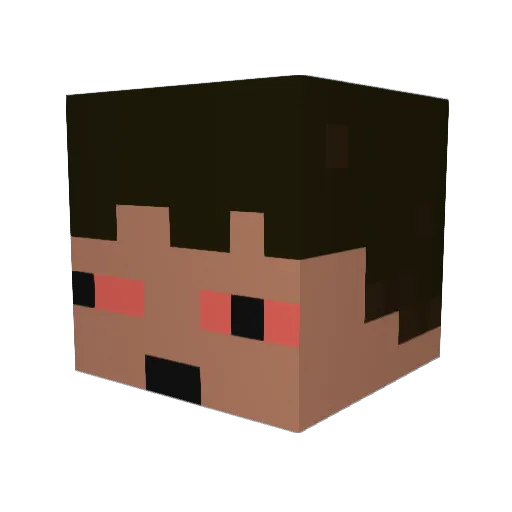wayple Minecraft avatar head, 3D render
