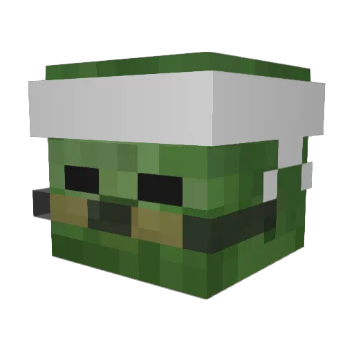 waytoohaunted Minecraft avatar head, 3D render