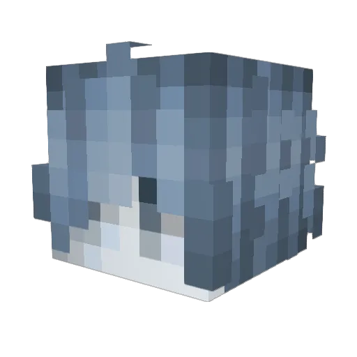 wazca Minecraft avatar head, 3D render