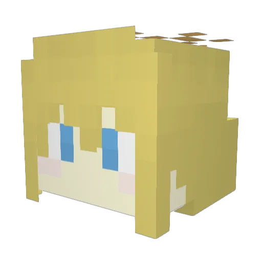 wazira Minecraft avatar head, 3D render
