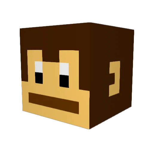 wazte Minecraft avatar head, 3D render