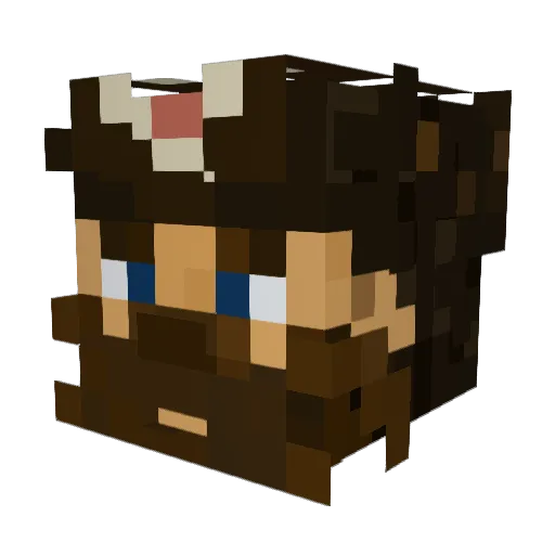 wbhome Minecraft avatar head, 3D render