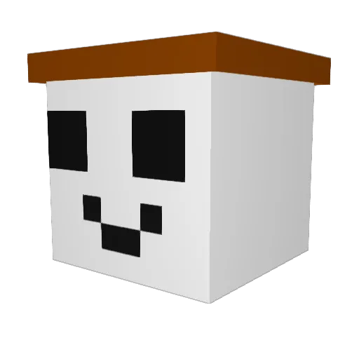 wbongus Minecraft avatar head, 3D render
