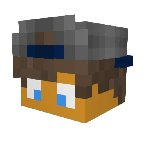 wc2008 Minecraft avatar head, 3D render