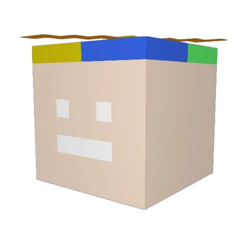 wc6nm Minecraft avatar head, 3D render