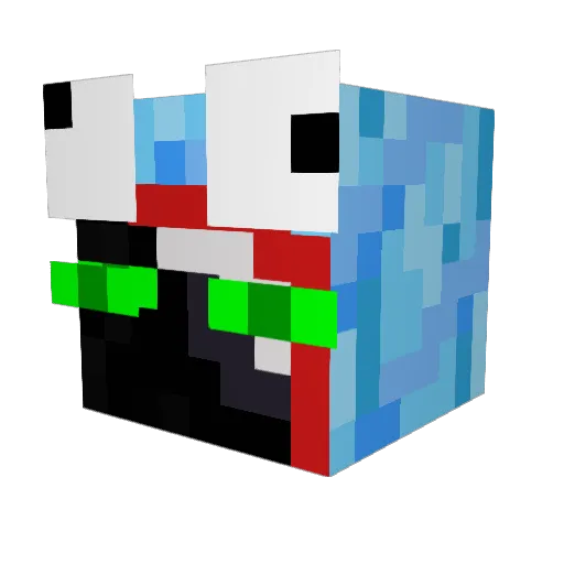 wcallen Minecraft avatar head, 3D render