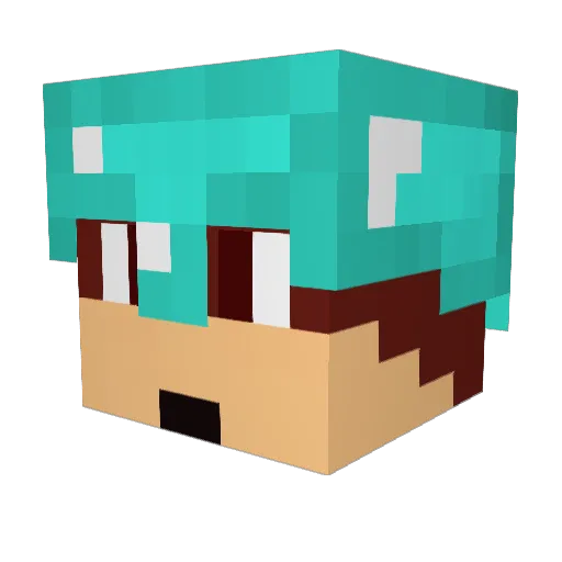 wccwkimo Minecraft avatar head, 3D render