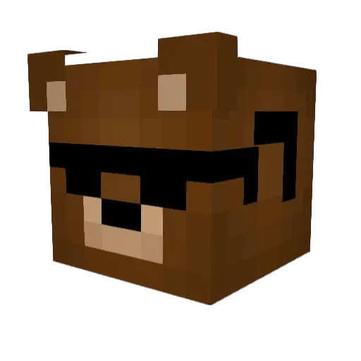 wcheng Minecraft avatar head, 3D render