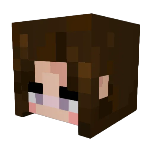 wcnderchick Minecraft avatar head, 3D render
