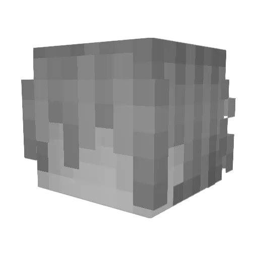 wcup Minecraft avatar head, 3D render