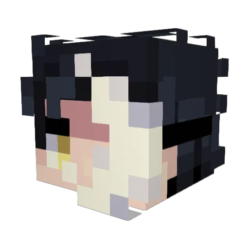 wdaYT Minecraft avatar head, 3D render