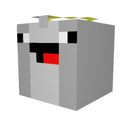 wdake Minecraft avatar head, 3D render
