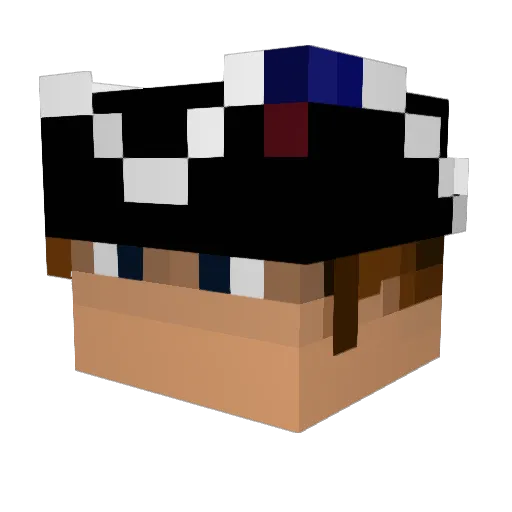 wdefef Minecraft avatar head, 3D render