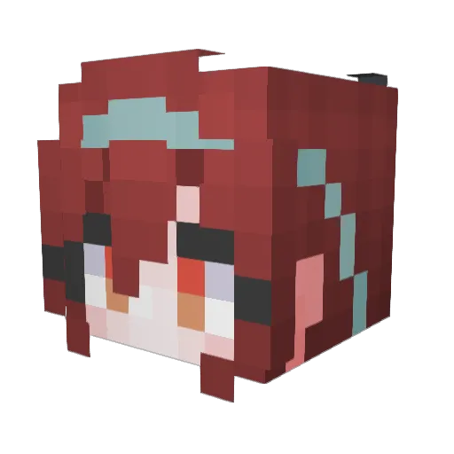 wdfc Minecraft avatar head, 3D render