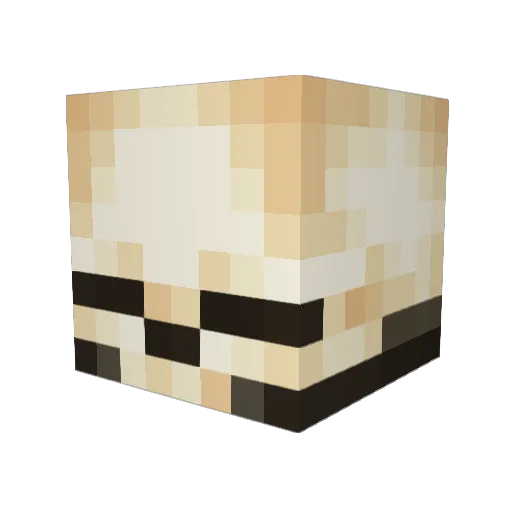 wdmNA Minecraft avatar head, 3D render