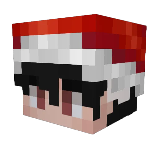 wdnmdMV Minecraft avatar head, 3D render