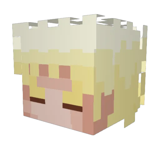 we4u Minecraft avatar head, 3D render