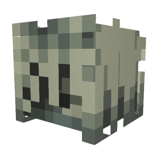 weDied Minecraft avatar head, 3D render