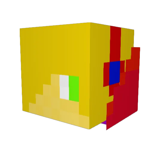 we_rap Minecraft avatar head, 3D render