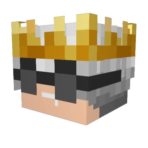 weakles Minecraft avatar head, 3D render