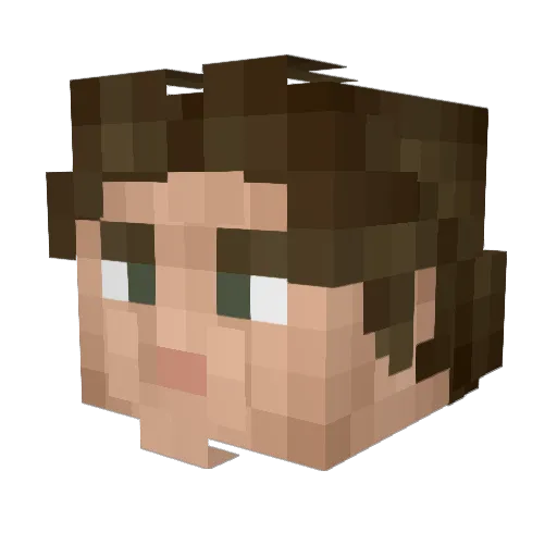 wealthytomato Minecraft avatar head, 3D render