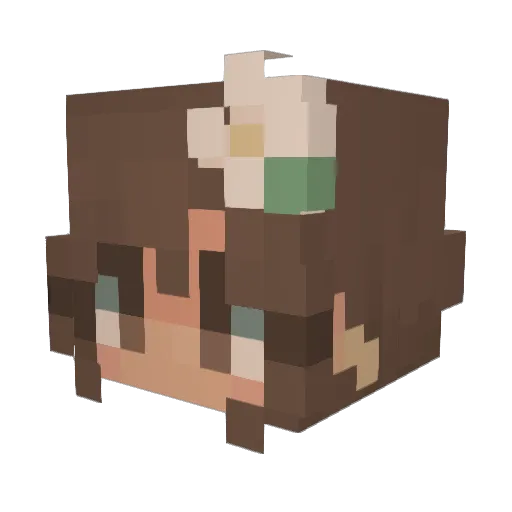weamisuu Minecraft avatar head, 3D render