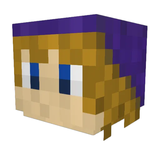 weasel1001 Minecraft avatar head, 3D render