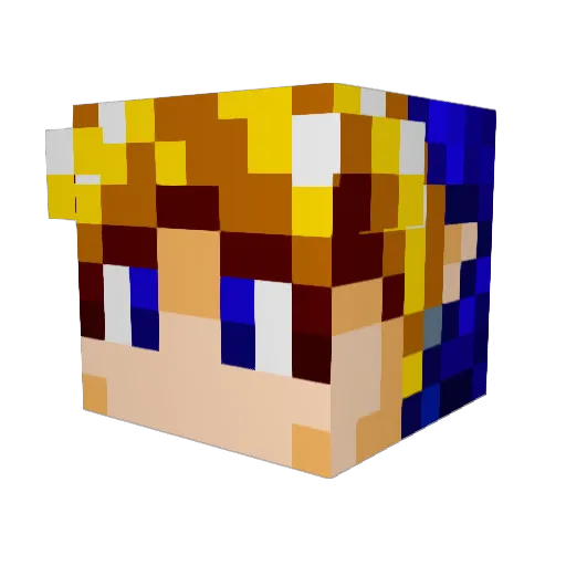 web007 Minecraft avatar head, 3D render