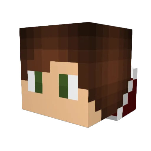 web0123 Minecraft avatar head, 3D render
