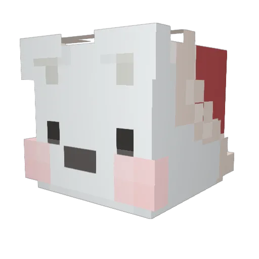 webC Minecraft avatar head, 3D render