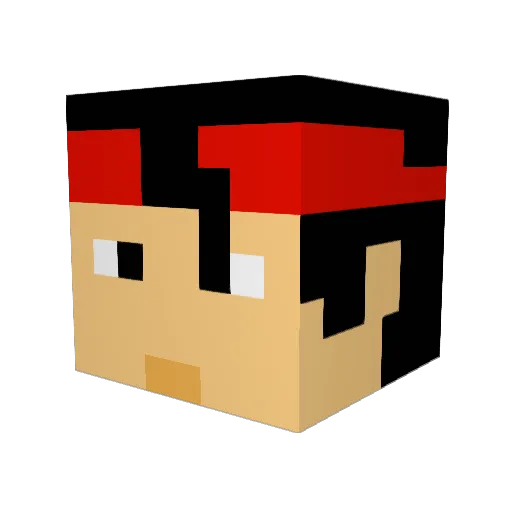 weboman10 Minecraft avatar head, 3D render