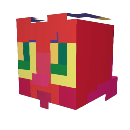 websnax Minecraft avatar head, 3D render
