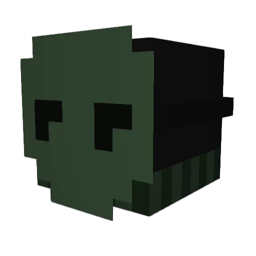 webspi Minecraft avatar head, 3D render