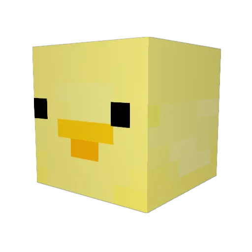 webyepq Minecraft avatar head, 3D render