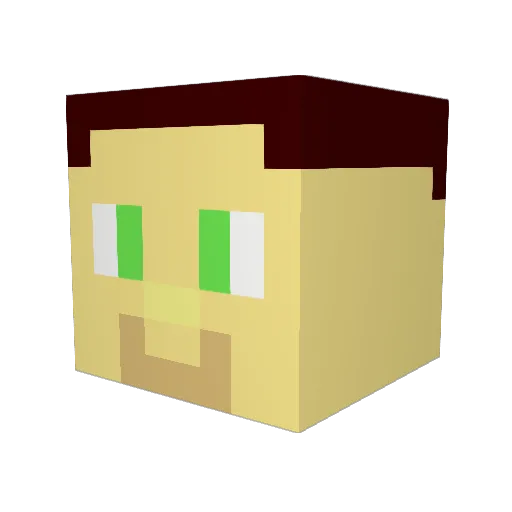 wecwolf Minecraft avatar head, 3D render