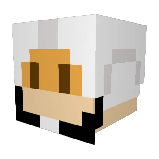 wedgegold Minecraft avatar head, 3D render