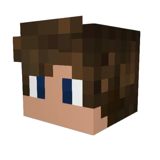 wedre Minecraft avatar head, 3D render