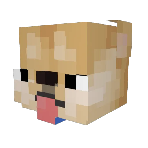 weebert44 Minecraft avatar head, 3D render