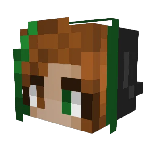weebgirl110 Minecraft avatar head, 3D render