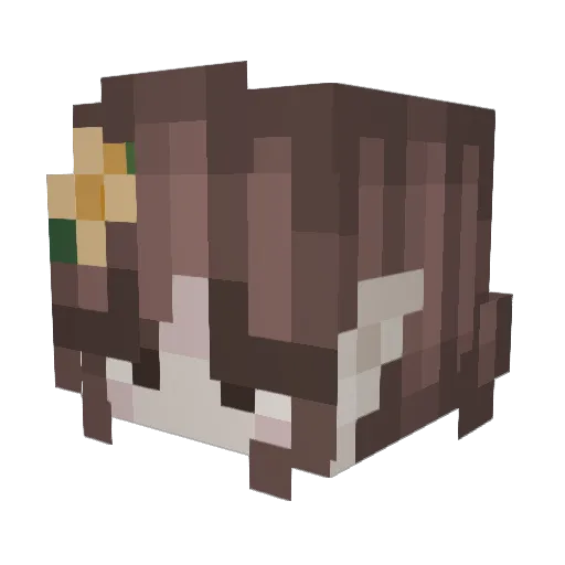 weeborokii Minecraft avatar head, 3D render