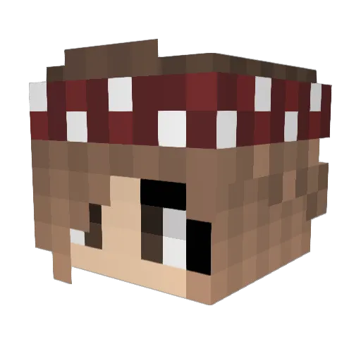 weed_neko Minecraft avatar head, 3D render