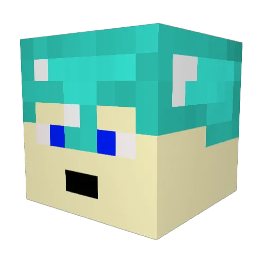 weedbros Minecraft avatar head, 3D render