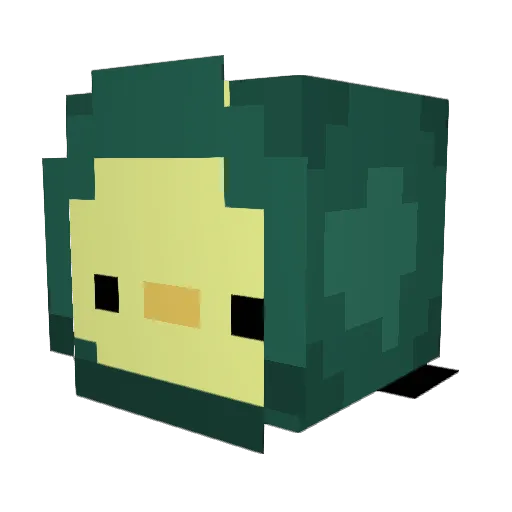 weedcloud Minecraft avatar head, 3D render