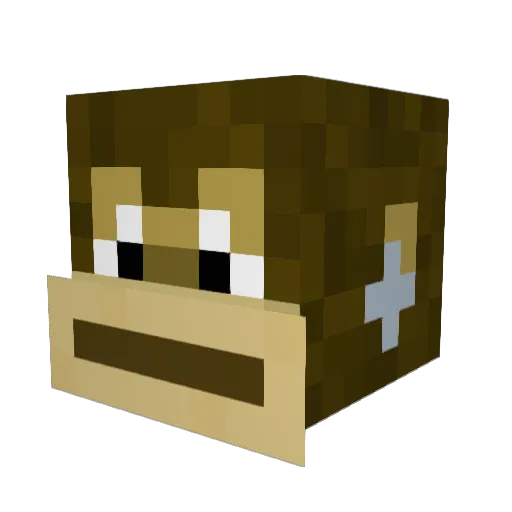 weedemic Minecraft avatar head, 3D render