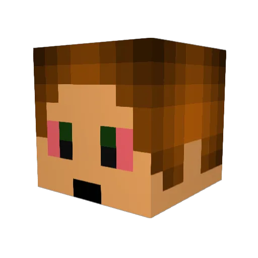weedkovsky Minecraft avatar head, 3D render