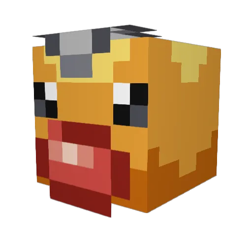 weedlle Minecraft avatar head, 3D render