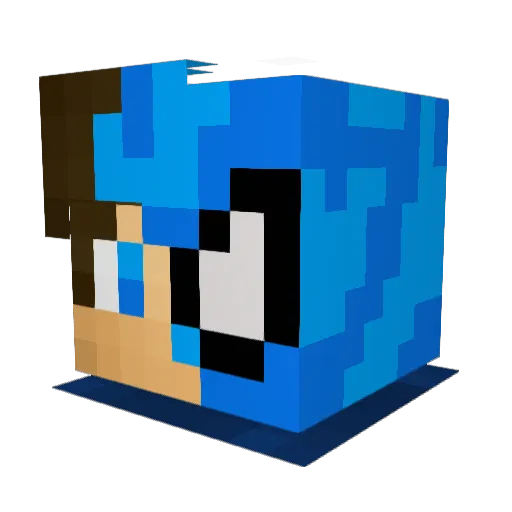weedtekka Minecraft avatar head, 3D render