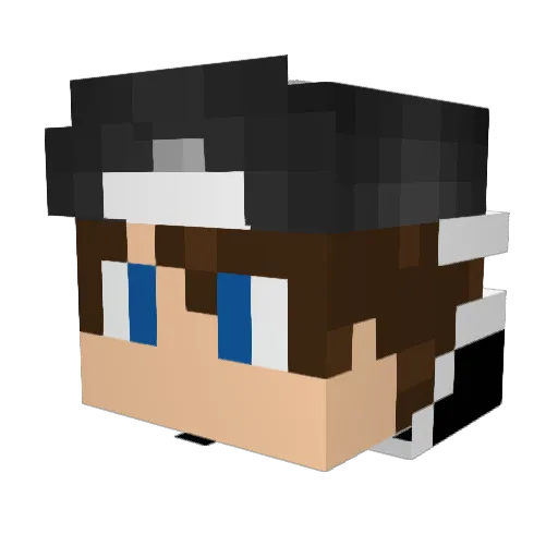 weeeehong Minecraft avatar head, 3D render