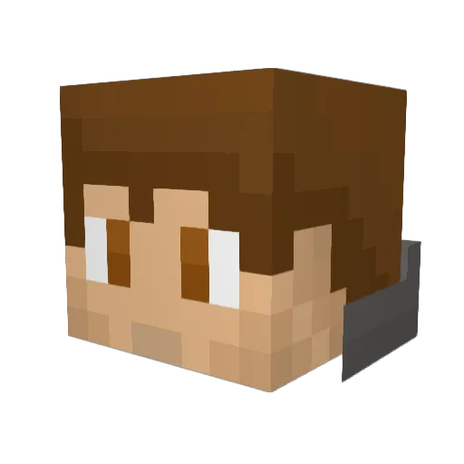 weefire Minecraft avatar head, 3D render