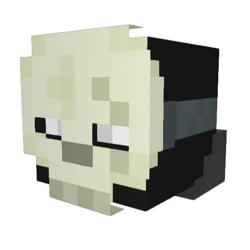 weegaboo Minecraft avatar head, 3D render